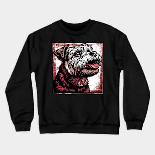 Retro Art Yorkshire Terrier Dog Lover Crewneck Sweatshirt